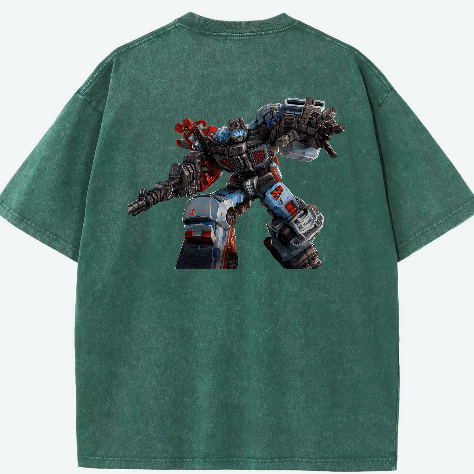 （画像用） Transformers トランスフォーマー 綿100% ヴィンテージ風 半袖Tシャツ（背面プリント）